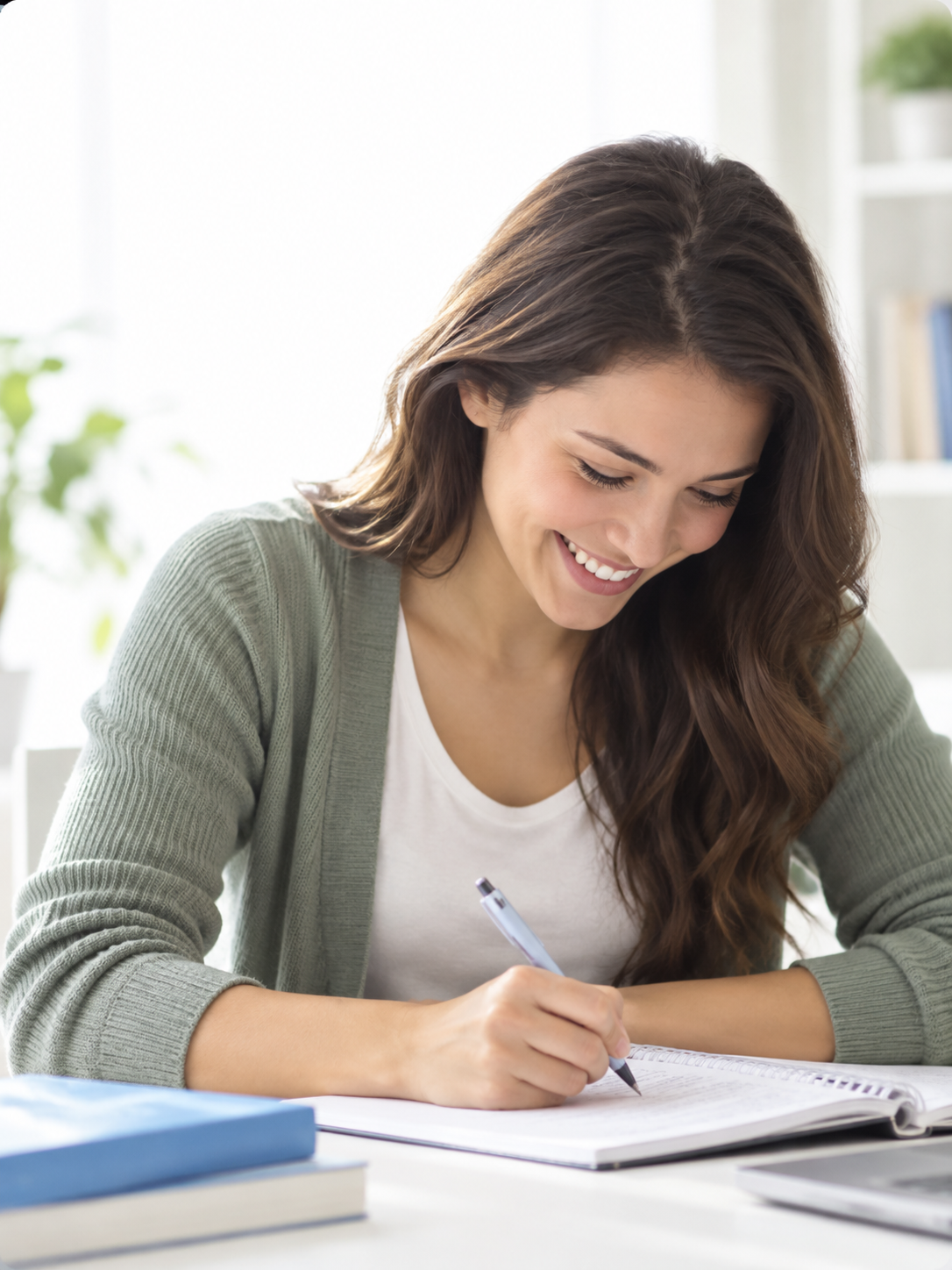 Mujer estudiando Mujer estudiando